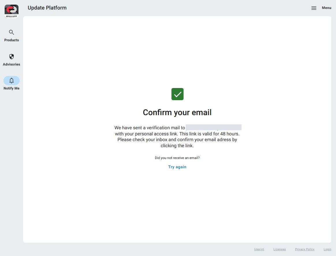 Confirm your email page explaining the 48-hour verification window.