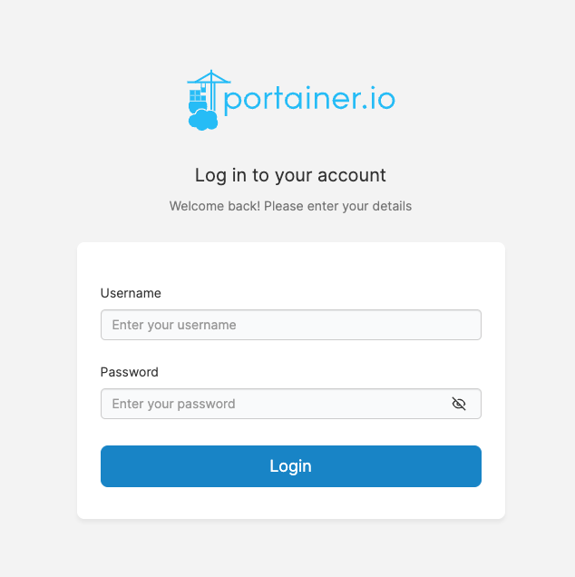 Portainer Admin Creation